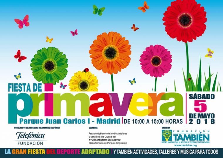 Cartel de la Fiesta de Primavera 2018 de la Fundación También