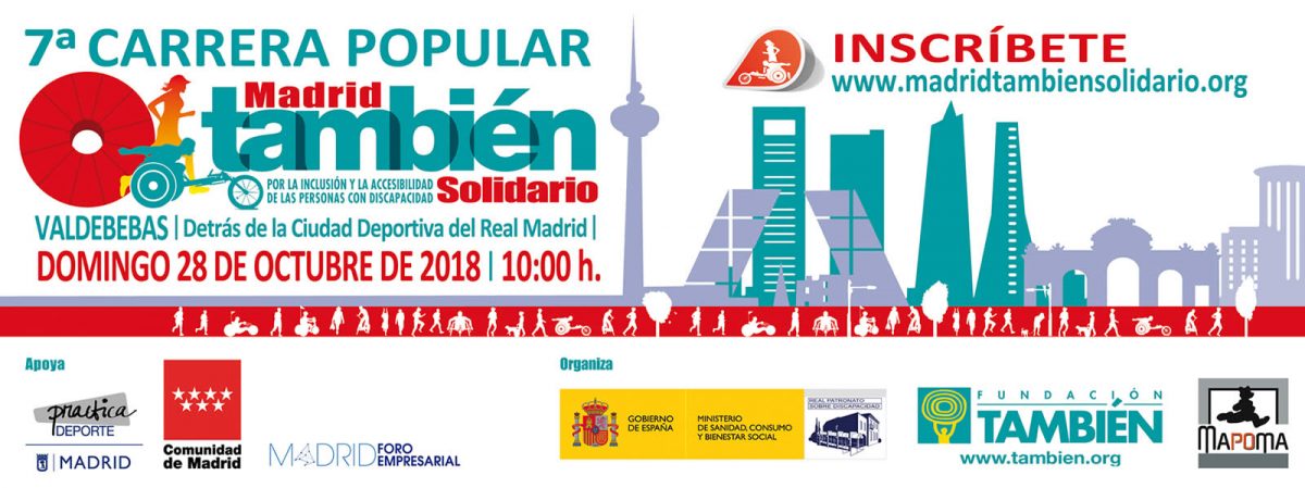 Cartel de la 7ª Carrera Popular Madrid También Solidario