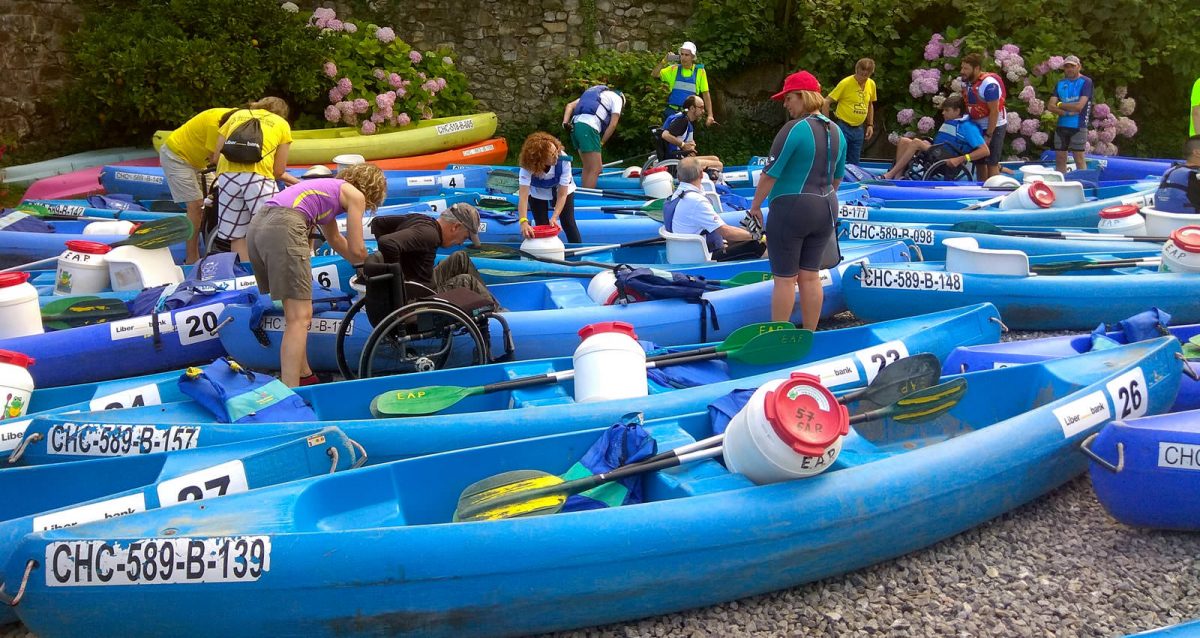 Descenso del Sella Adaptado en piraguas.