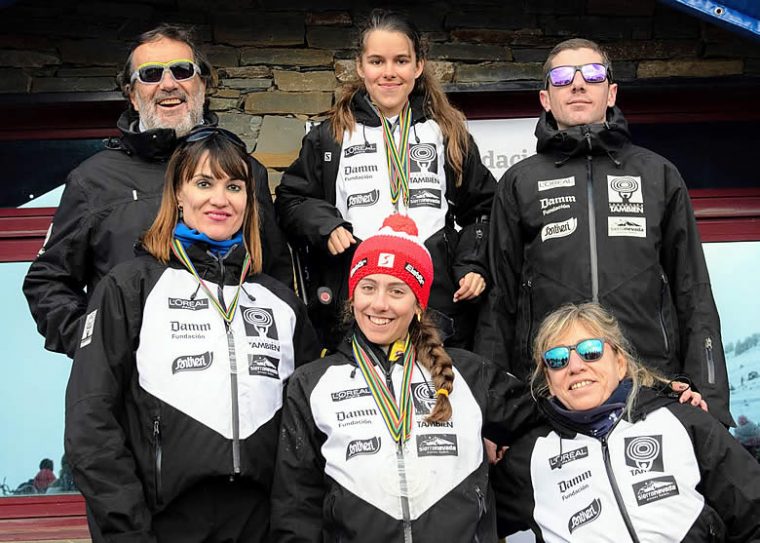 Medallas para Audrey Pascual, Irene Villa y María Martín-Granizo en la primera prueba Copa de España Inclusiva 2020 de esquí alpino adaptado.