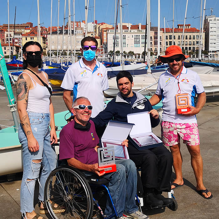 Gabriel Barroso y Agustín González, del Equipo de Vela Adaptada Fundación También, campeones en dobles de la Copa de España de Vela Categoría Hansa 303