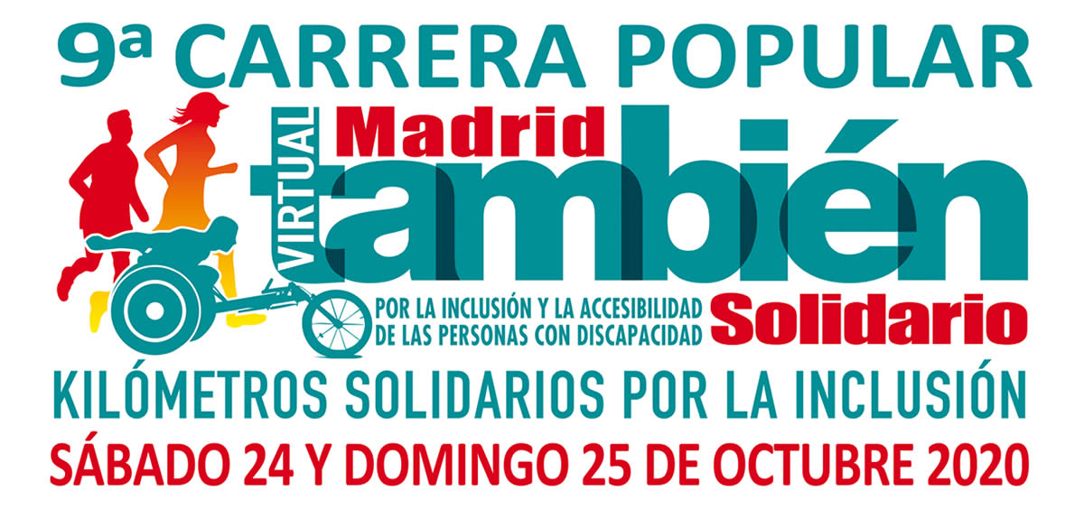 Cartel oficial de la 9ª Carrera Popular Madrid También Solidario 2020