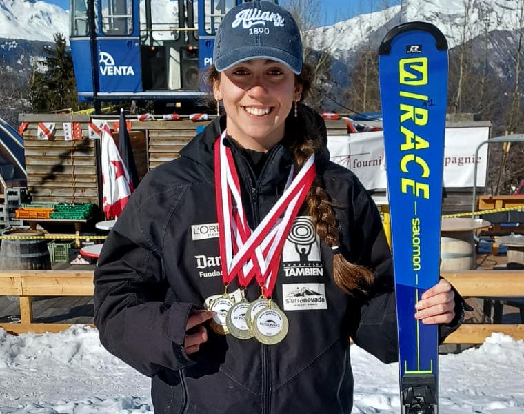 Audrey Pascual gana 4 Oros en la Copa de Europa en las especialidades de Gigante y Slalom.